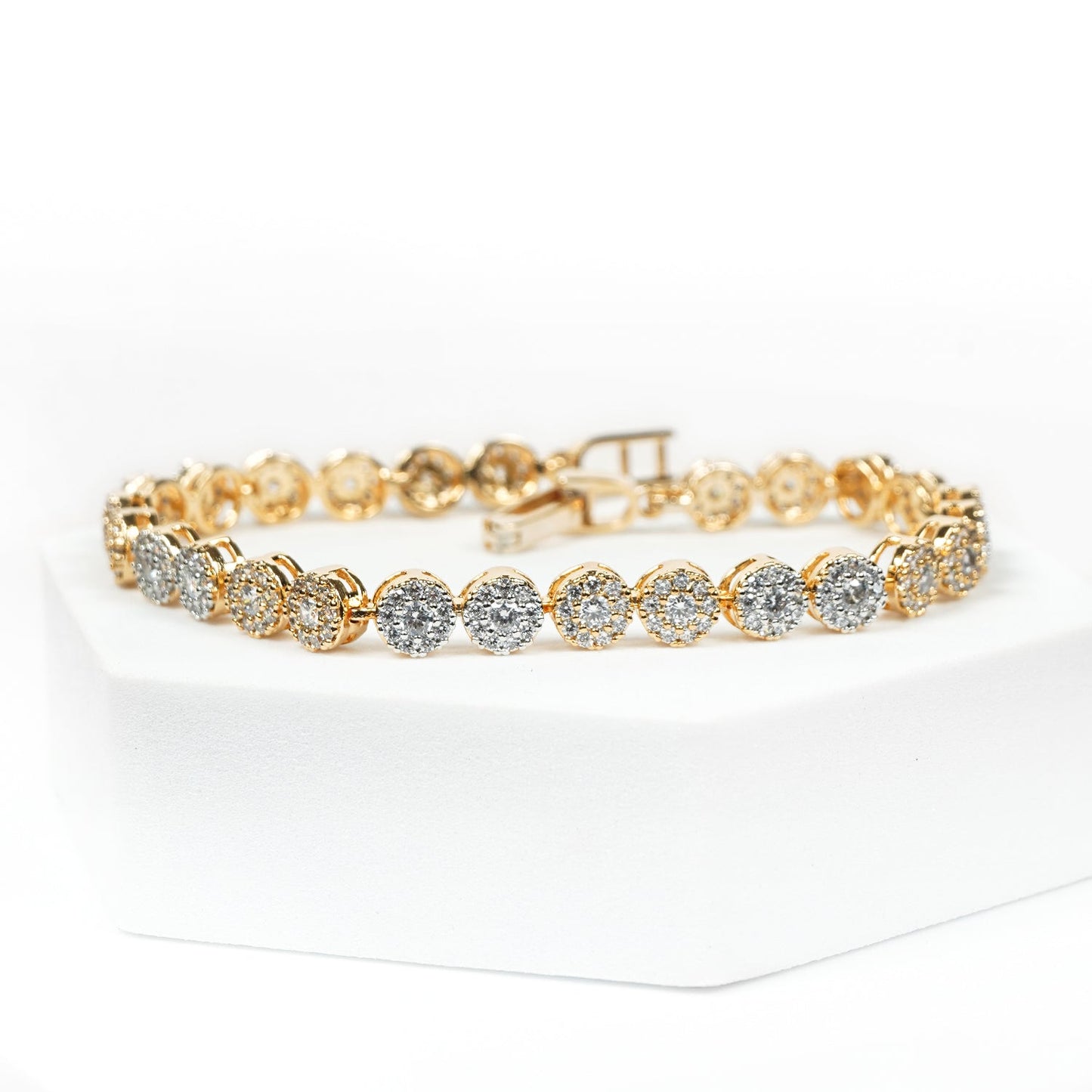 Two Toned Zirconia Tennis Bracelet