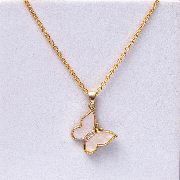 Mother Of Pearl Butterfly Chain