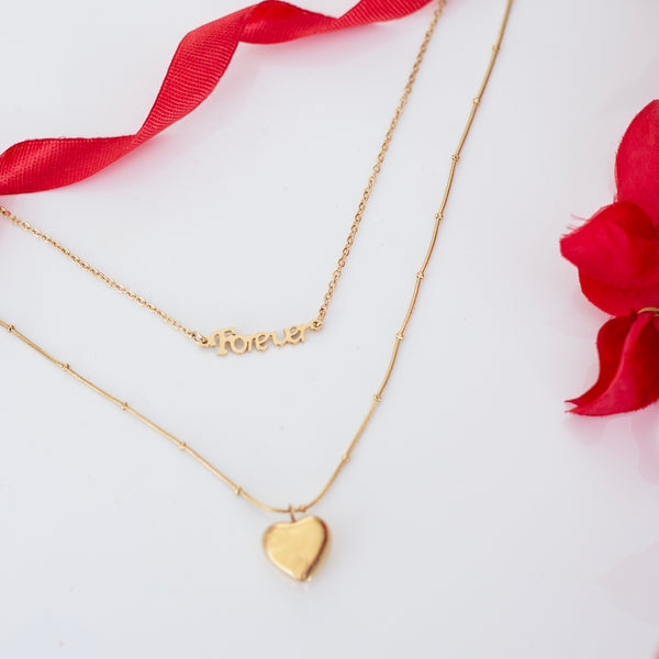 Valentine's Day Special Heart Shaped Layered Chain
