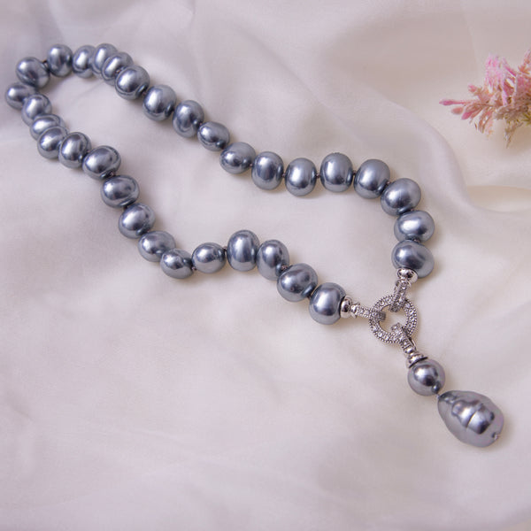 Aarohi Grey Pearl Necklace