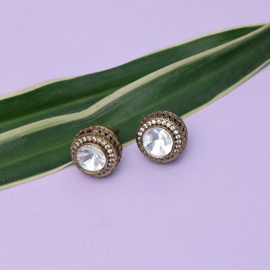 Nishtha Polki Stud Earrings