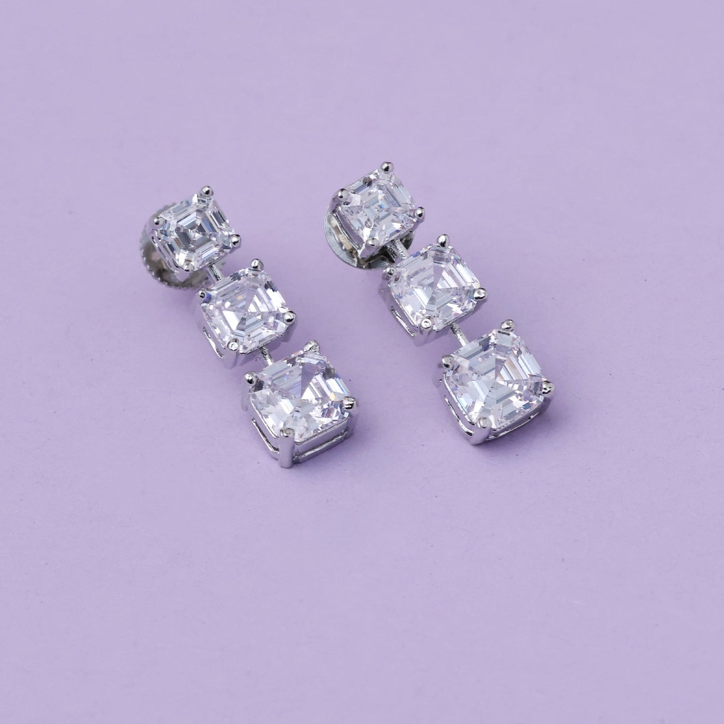 Zirconia Layered Earrings