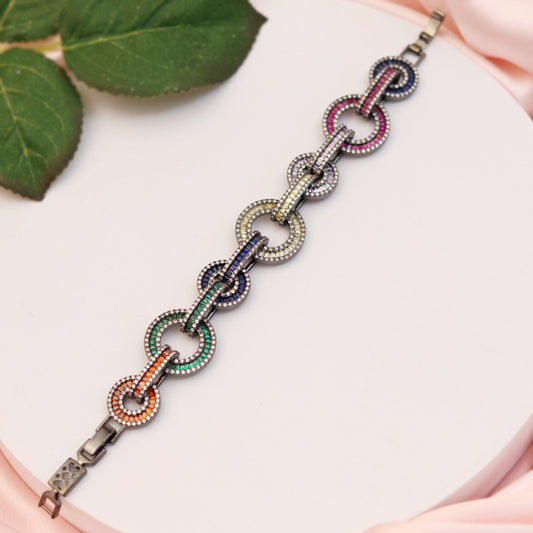 Multicoloured Tennis Bracelet