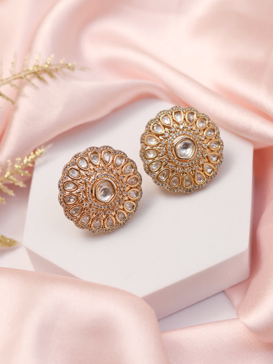 Statement Polki Stud Earrings