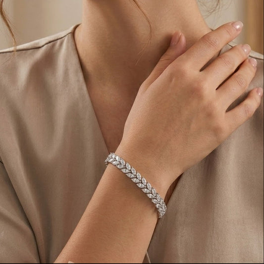 Marquis Zirconia Tennis Bracelet