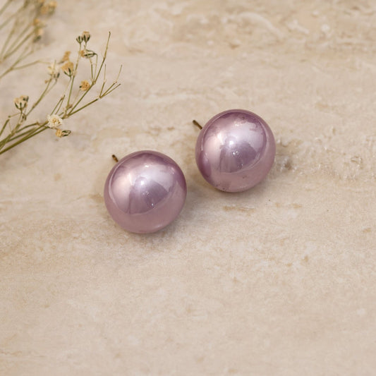 Rosegold Pearl Stud Earrings