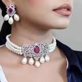 Aarizah Pearl Choker Necklace