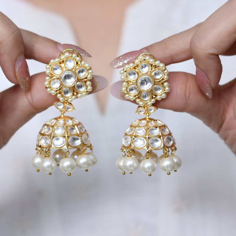 Sajdaa Gold Plated Jhumki Earrings