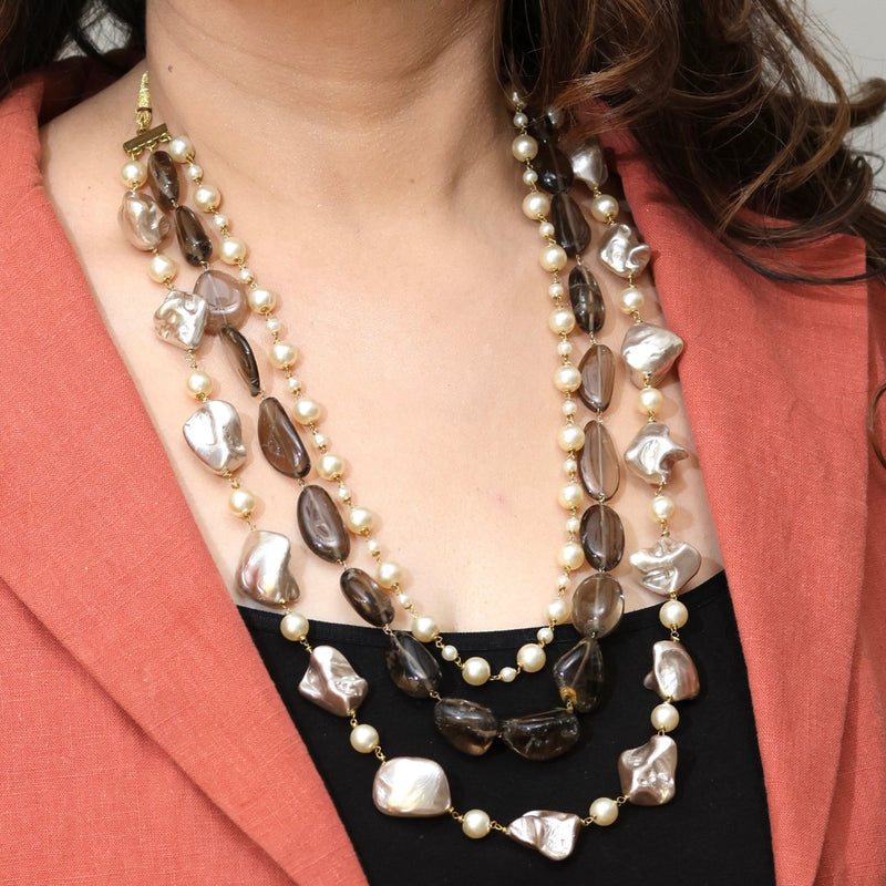 Brown Layered Necklace