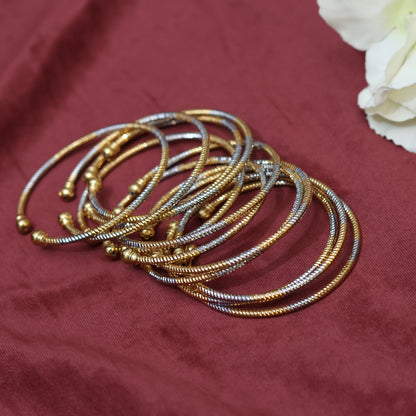 dual Plating Bangle Stack