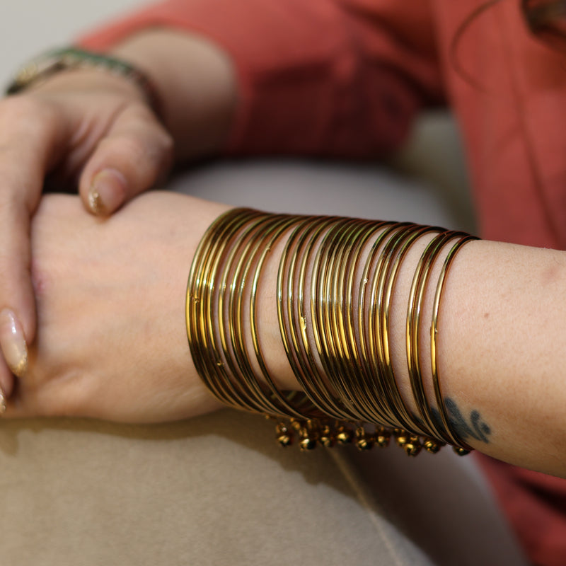 Antique Toned Bangles Stack
