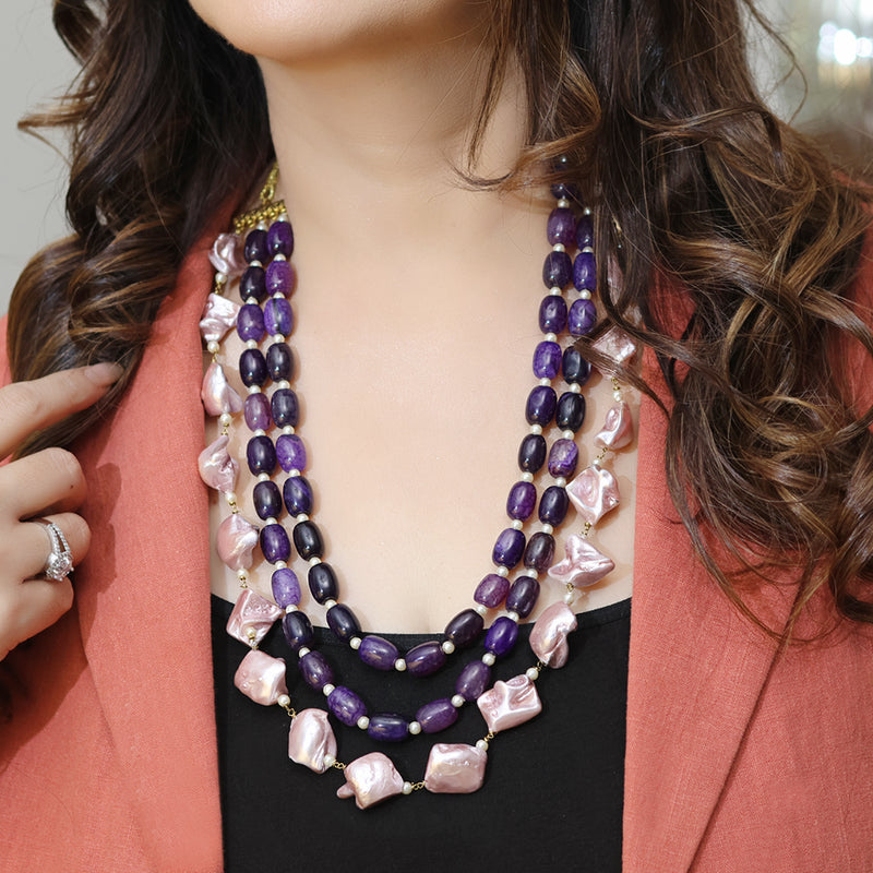 Afiyaah Layered Beads Necklace