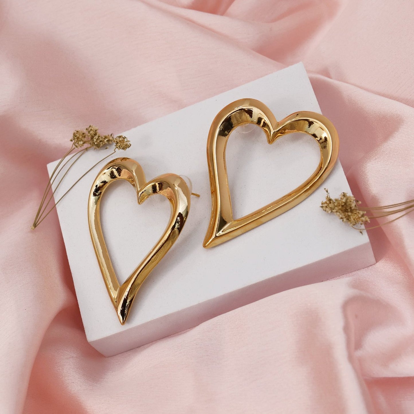 Oversized Heart Shaped Earrings