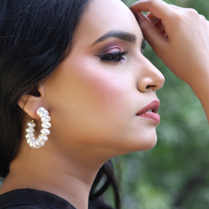 Iraya Pearl Hoop Earrings