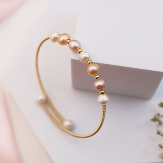 Linear Pastel Pearl Bracelet