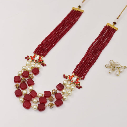 Shivani Ruby Coloured Necklace