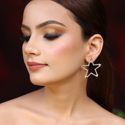 Star Shaped Stud Earrings