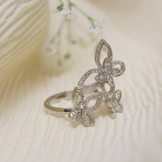 Butterfly American Diamond Ring