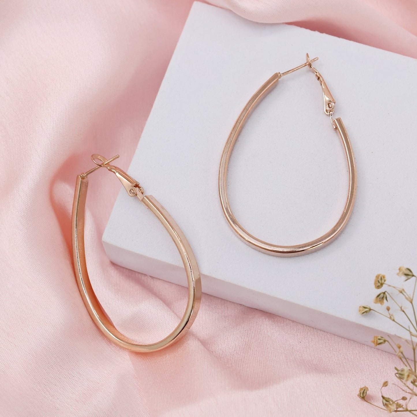 Natalia Stainless Steel Hoop Earrings