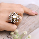 Victorian plated Flower Ring
