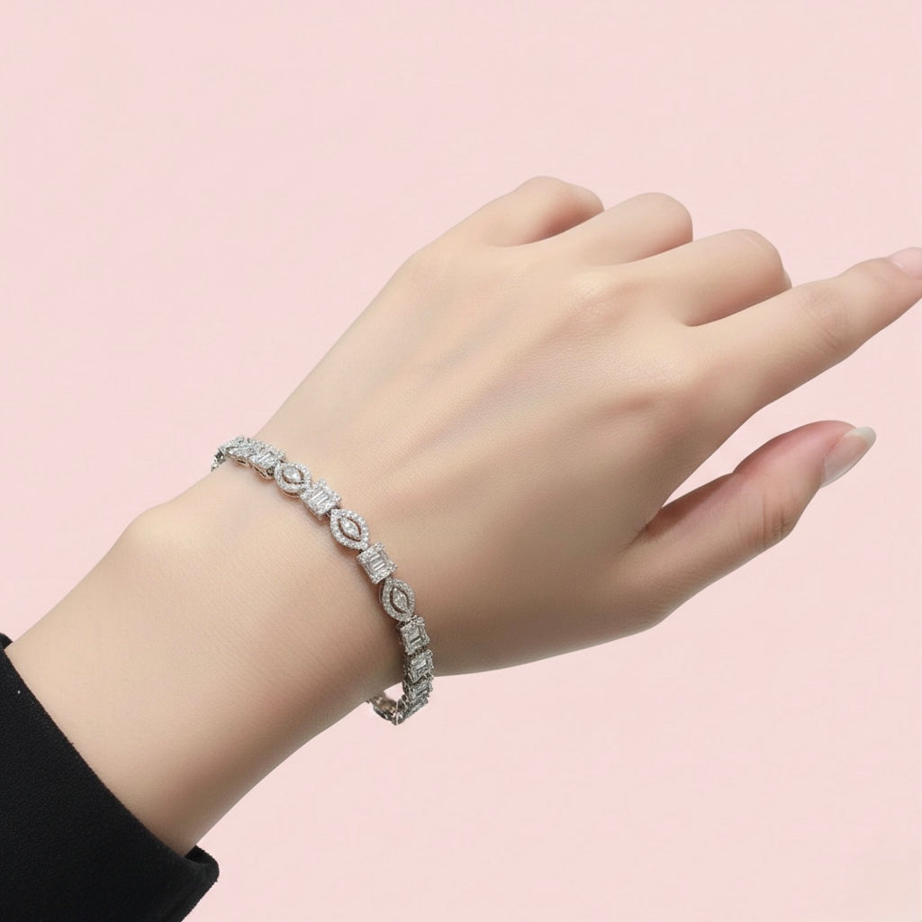 Marquis Shaped Zirconia Tennis Bracelet