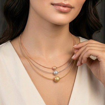 Amy Three Toned Modern Neckalce