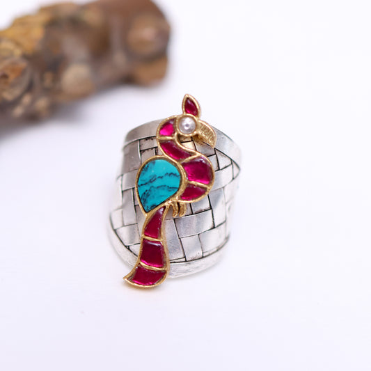 Ziyaa Tribal Birdie Ring