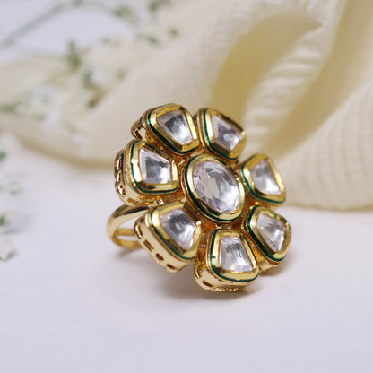 Senora Kundan Adjustable Ring