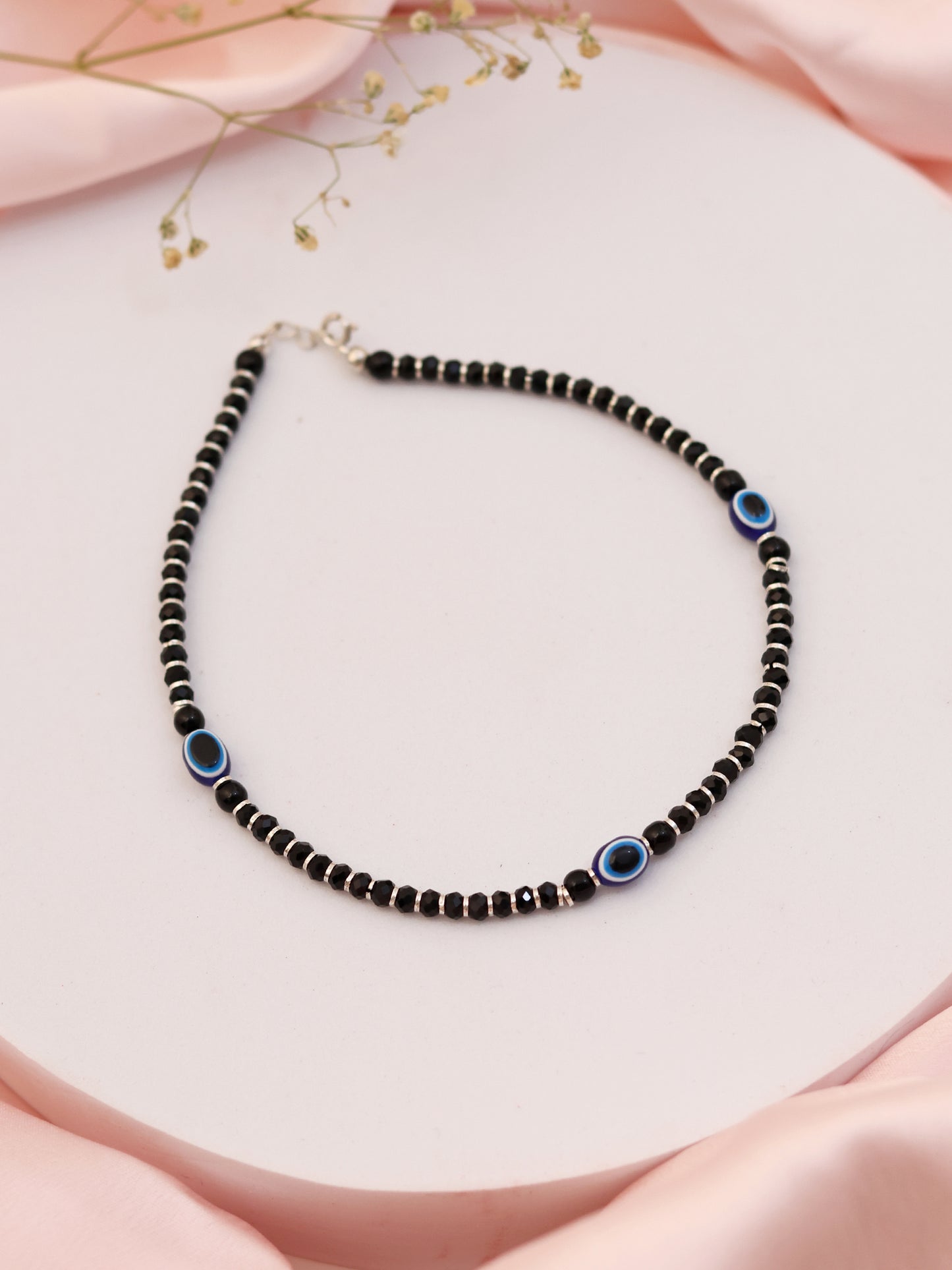 Evil Eye Anklet cum Nazariya in 92.5 Silver