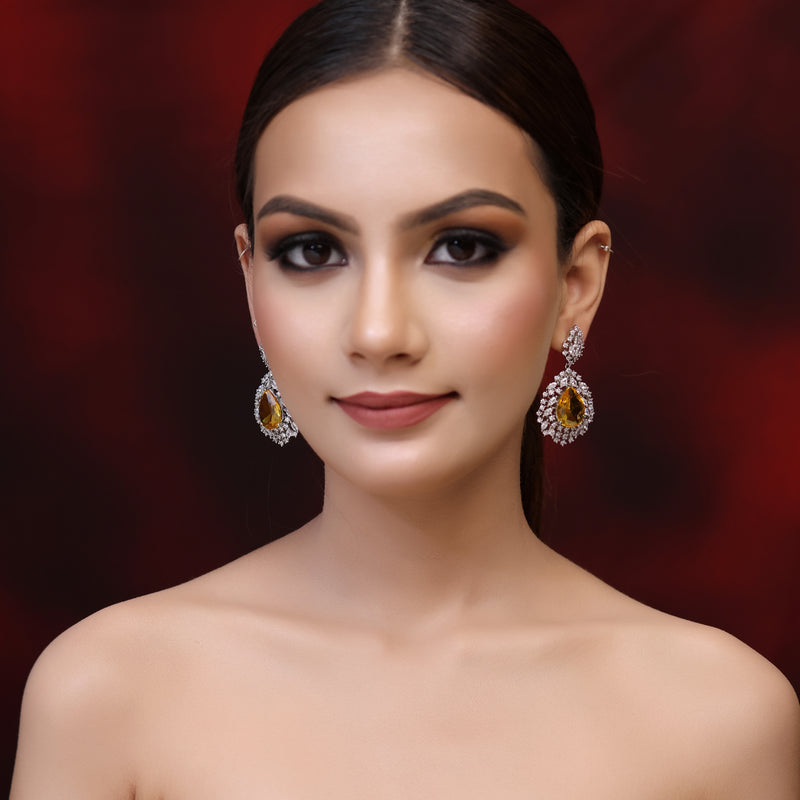 Zenia Bronze Toned Marquis earrings