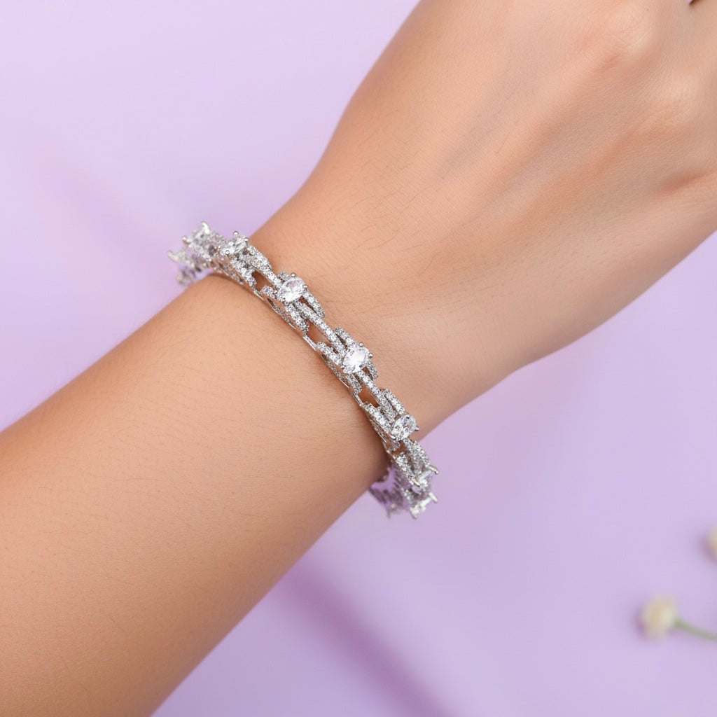 Zirconia Openable Bangle