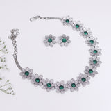 Lush Green Stone Necklace Set