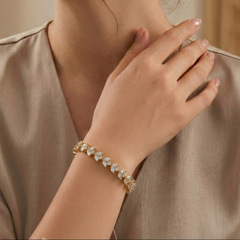 Gold Toned Zirconia Bracelet