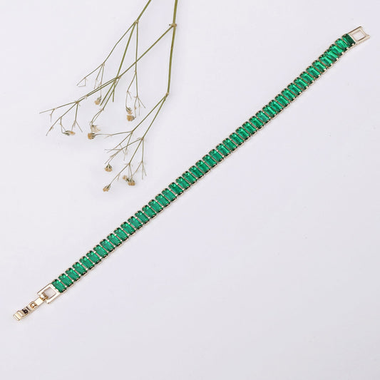 Green Stone Tennis Bracelet