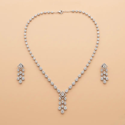 Noah Silver CZ Necklace