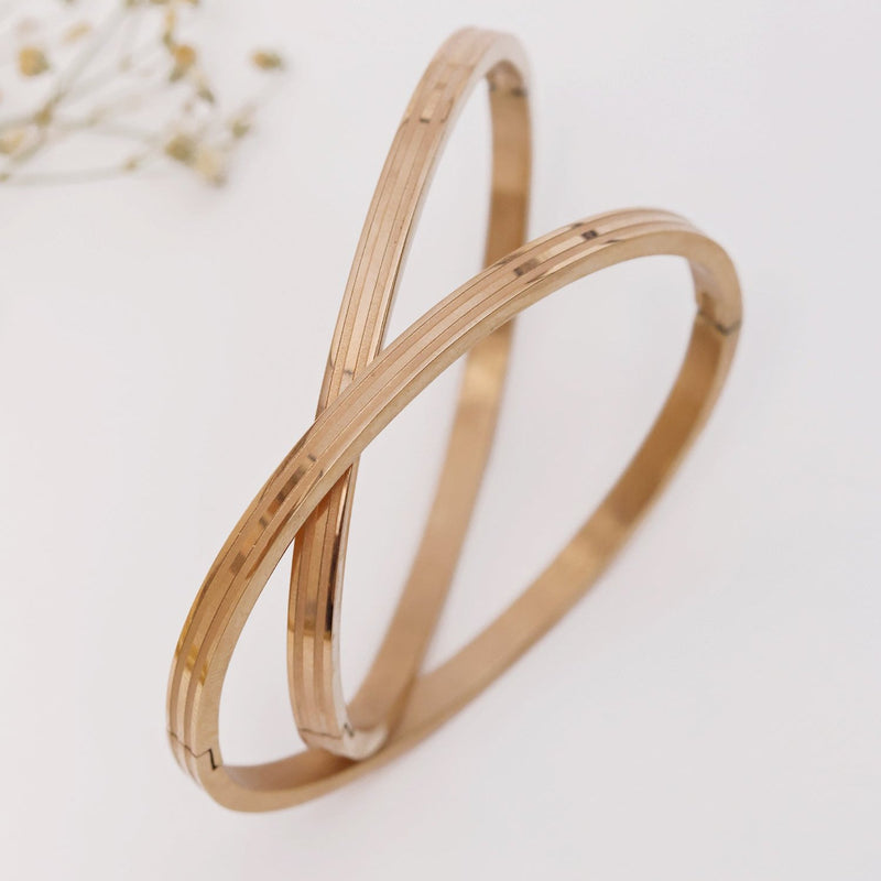 Stainless Steel Openable Rosegold Bangles