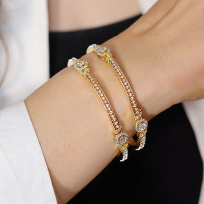 Gold Plated Stone Studded Bangles