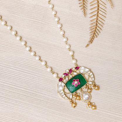 Nishika Kundan Polki Necklace Set