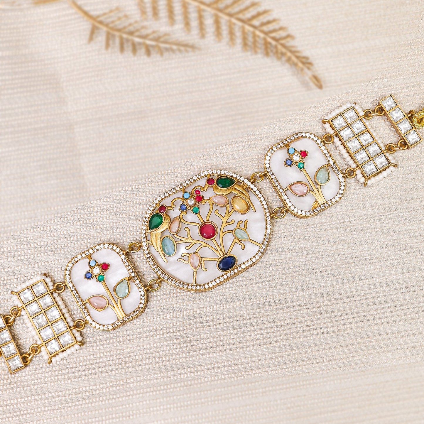 Rukhsana Inlay Work Choker Set