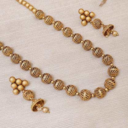 Antique Gold Beads Neklace