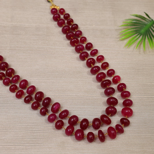 Rubina Deep Pink Necklace