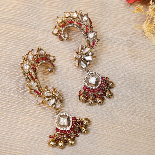 Kundan Polki Earcuffs