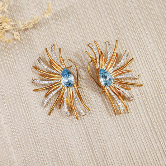 Aqua Powder Blue Earrings