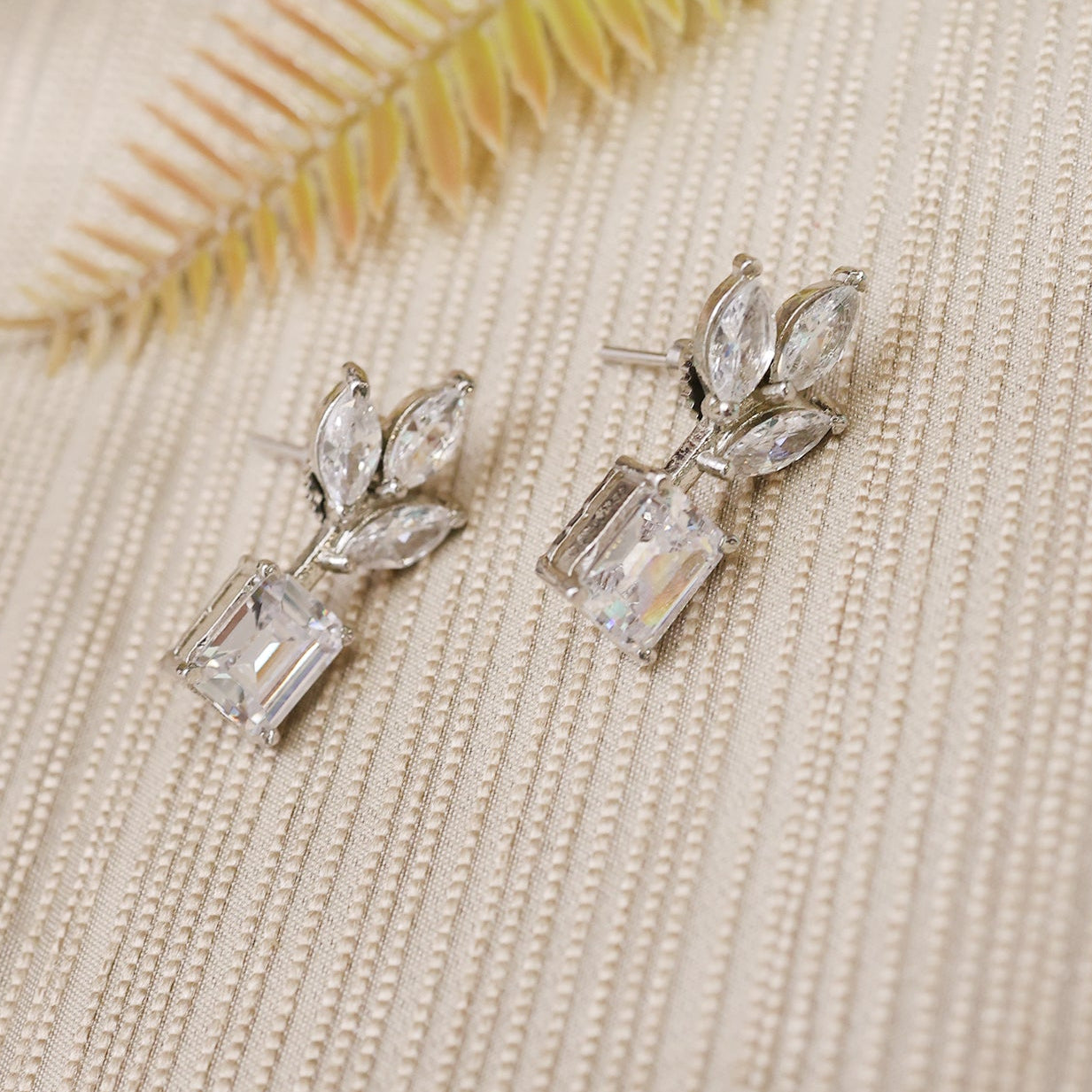 Marquis Shaped Zirconia Earrings