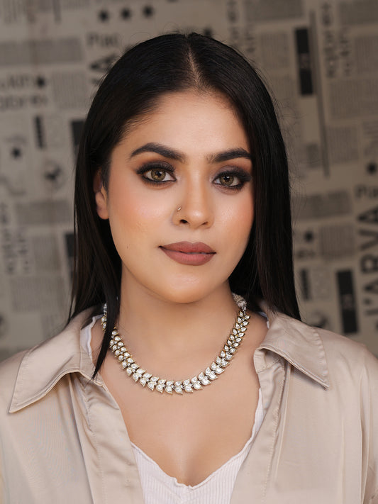 Rimaya Two Toned Necklace Set