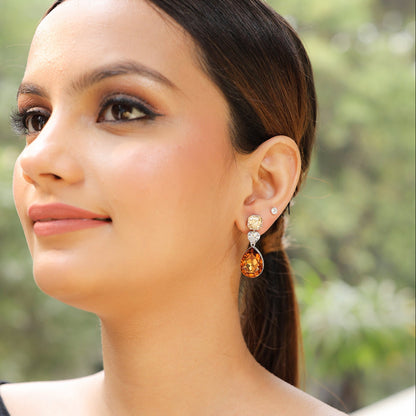 Champagne Crystal Earrings