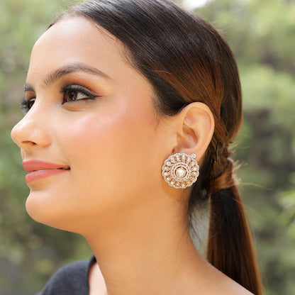 Akhila Polki Stud Earrings