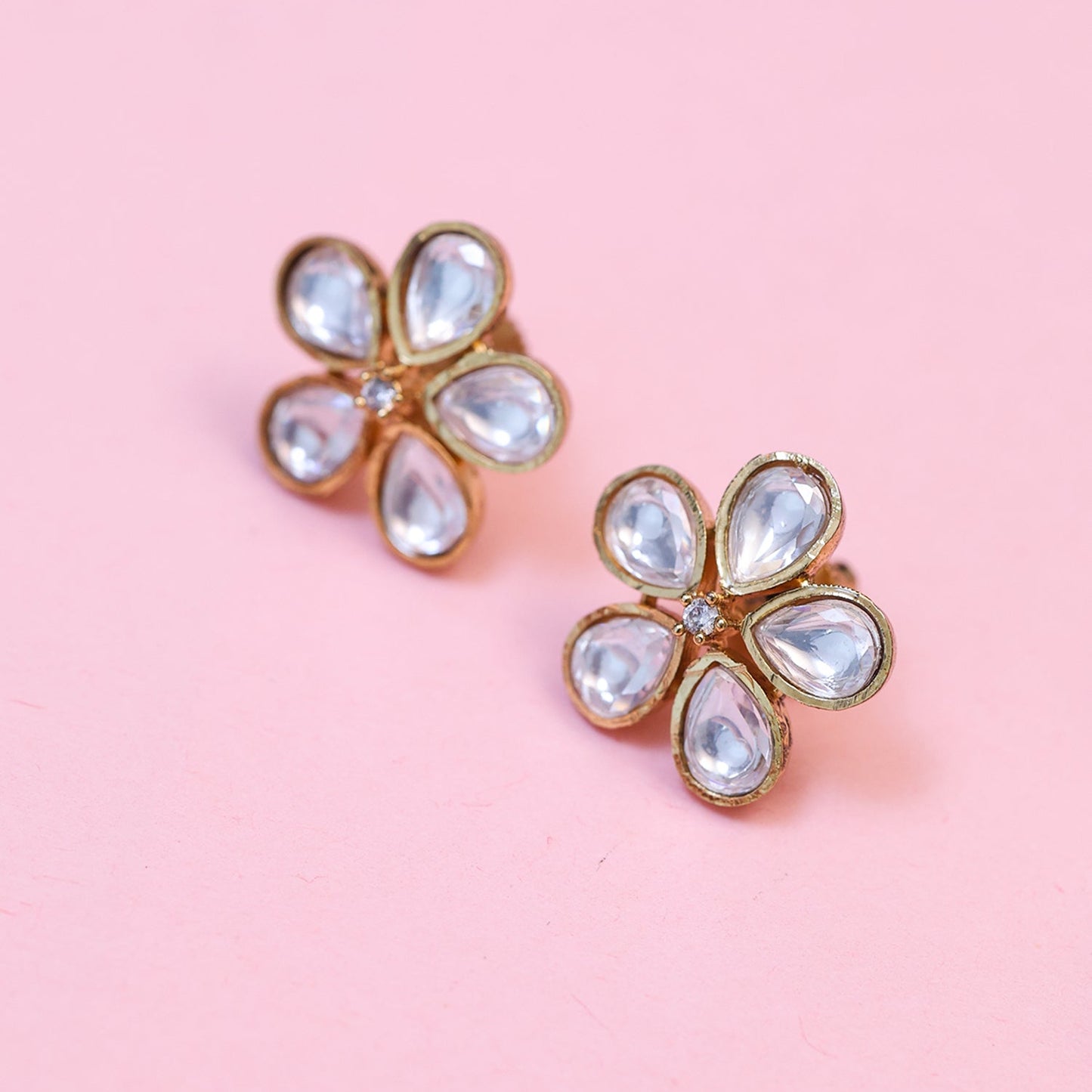Polki Flower Earrings
