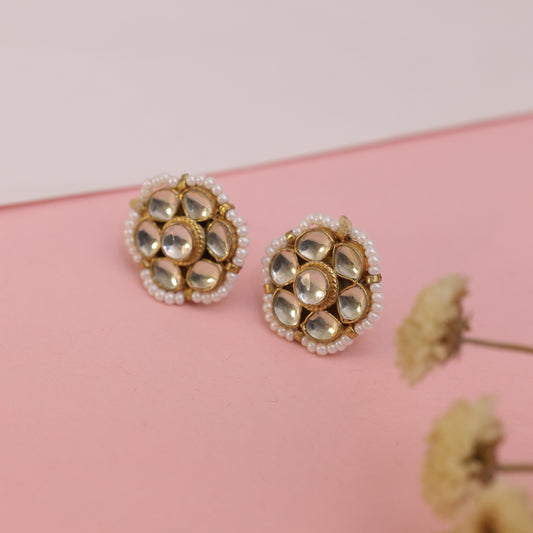 Kundan Flower Earrings