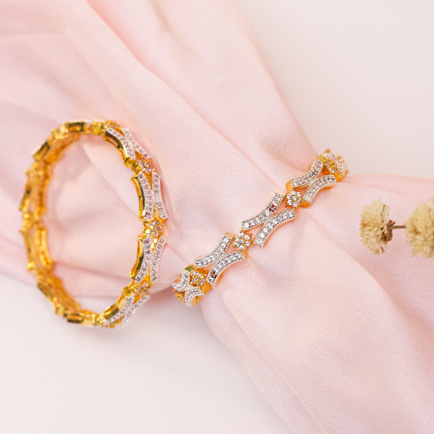 Meenakshi  Zirconia Bangles